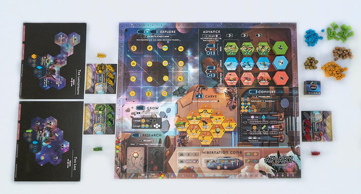 Stonemaier Games: Apiary (Base Game) by Connie Vogelmann | A Strategy Board Game About Hyper Intelligent Bees in Space | Build Your Hive, Explore Outer Space, Grow Your Colony | 1-5 Players, 90 Mins