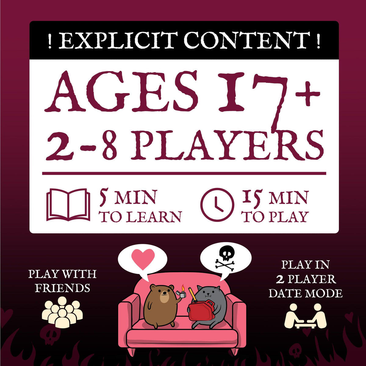 Horrible Couple Board Game by Exploding Kittens 3