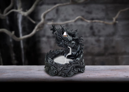 Heilong Asian Inspired Dragon Backflow Incense Burner 17.5cm 6