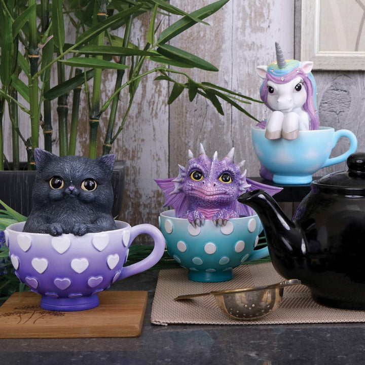 Cutieling Figurine Cute Dragon in a Teacup Ornament 11.2cm
