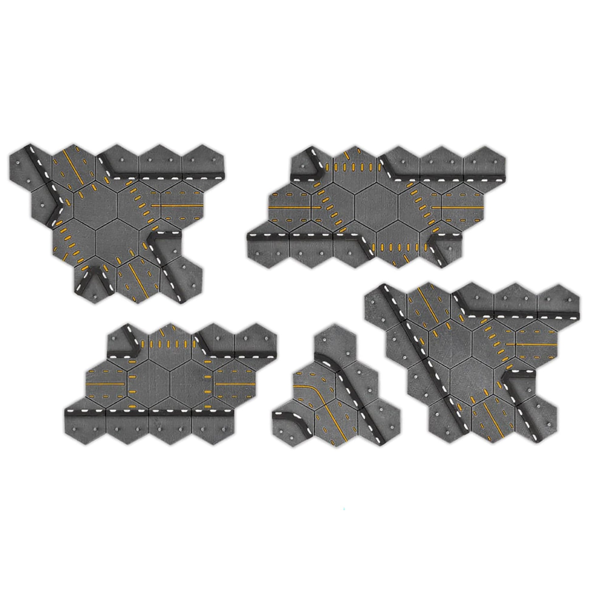 GF9: Hextech Trinity City: Highway Intersections - 10 Road Sections, Battlefield in A Box, Tabletop Ready Painted Terrain, Sci-Fi, RPG Accessory 3
