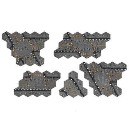 GF9: Hextech Trinity City: Highway Intersections - 10 Road Sections, Battlefield in A Box, Tabletop Ready Painted Terrain, Sci-Fi, RPG Accessory 3