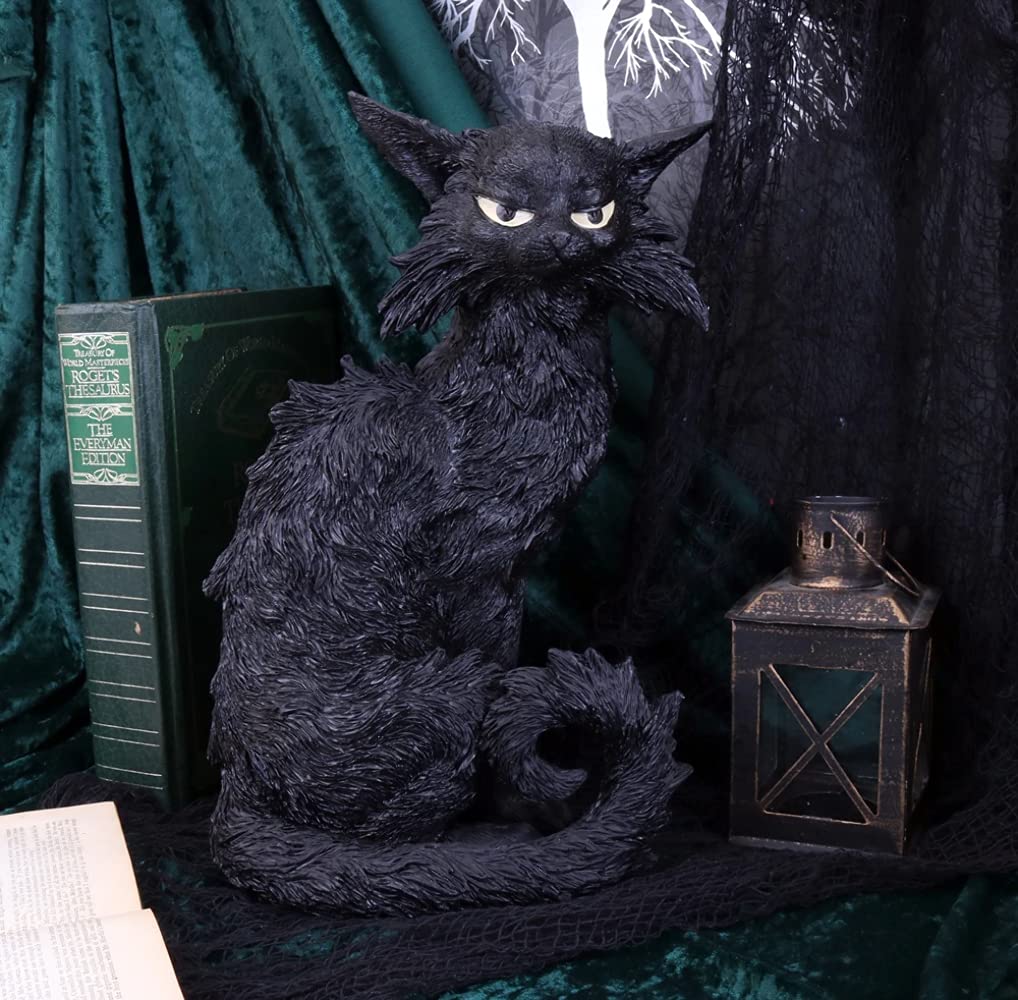 Large Black Cat Witches Familiar Figure Salem 32.5cm