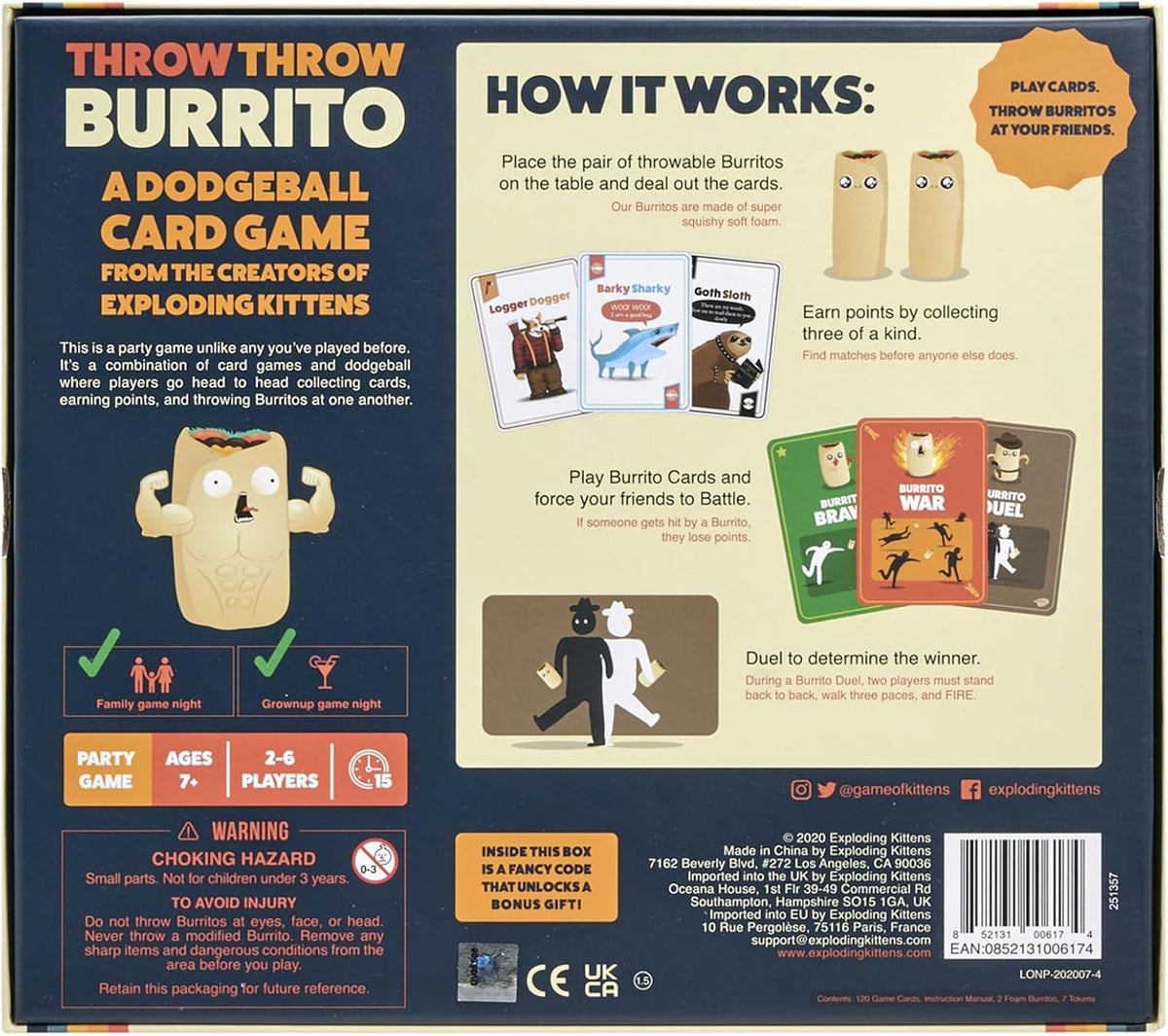Throw Throw Burrito Dodgeball Card Game