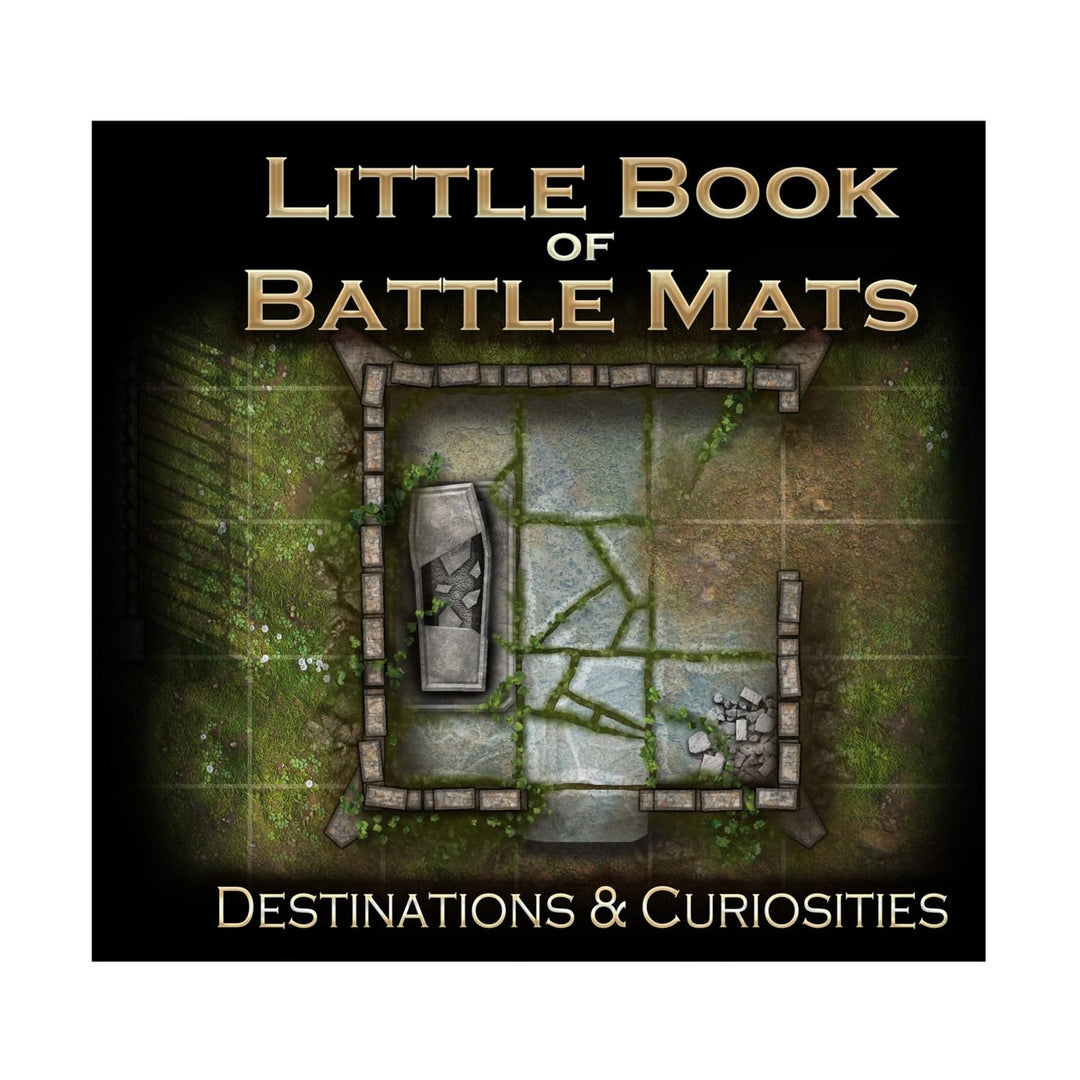 Little Book of Battle Mats - Destinations & Curiosities by Loke - Portable 6x6 RPG Battle Mats - Compact Maps for Fast Setup - Travel Ready with Versatile Terrain