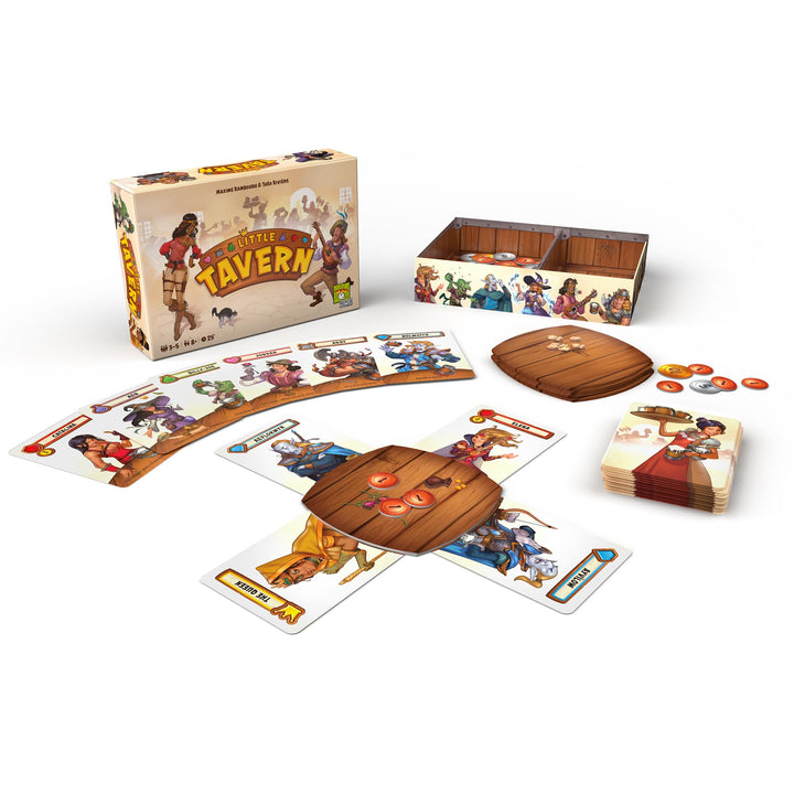 Little Tavern Party Game - Seat The Best Customers, Collect The Most Tips, and Win! Strategy Game for Kids & Adults, Ages 8+, 3-5 Players, 25 Min Playtime, Made by Repos Production