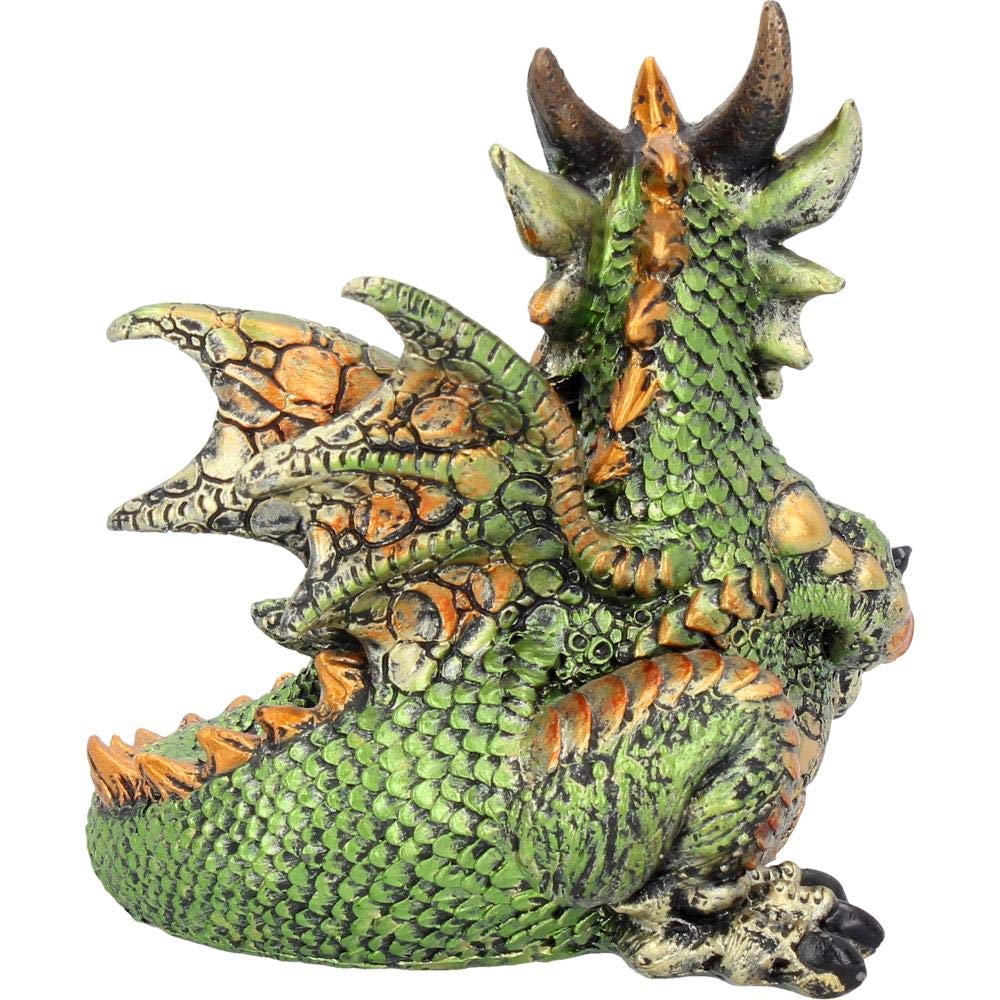 Malachite Metallic Dragon Figurine 13cm