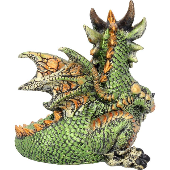 Malachite Metallic Dragon Figurine 13cm