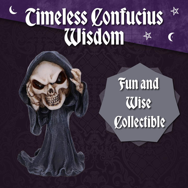 Three Wise Reapers 11cm See No Hear Speak Evil Cartoon Grim