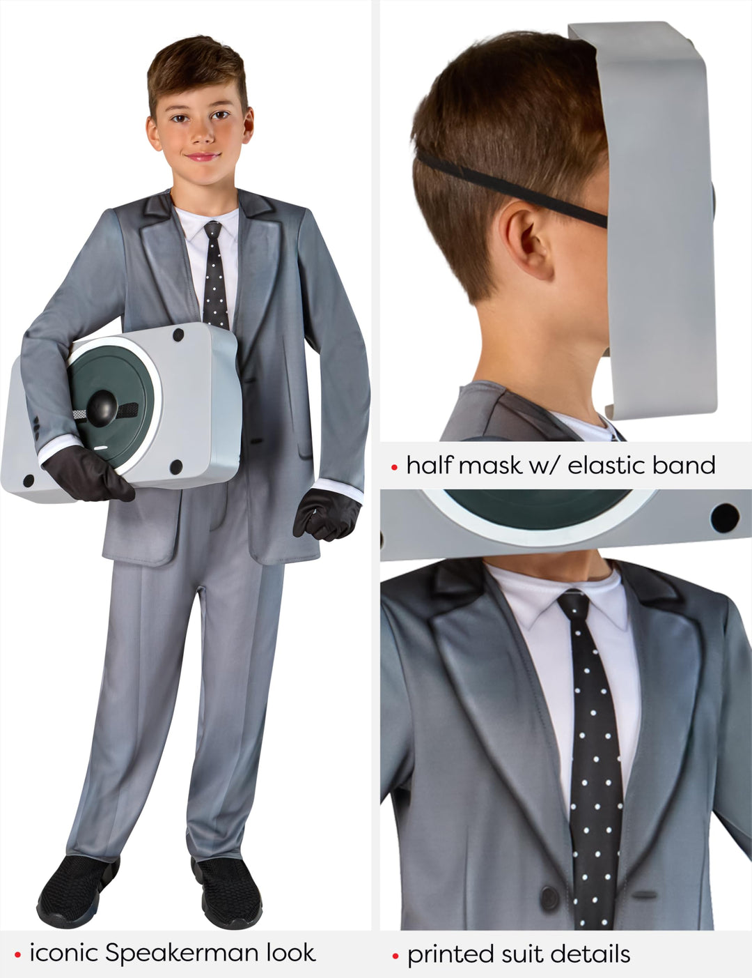 Skibidi Toilet Speakerman Fun Costume for Kids