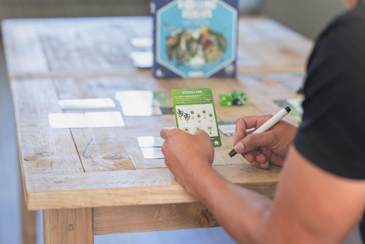 Rolling Realms A Light Strategic Roll-and-Write Board Game for Families and Adults 8