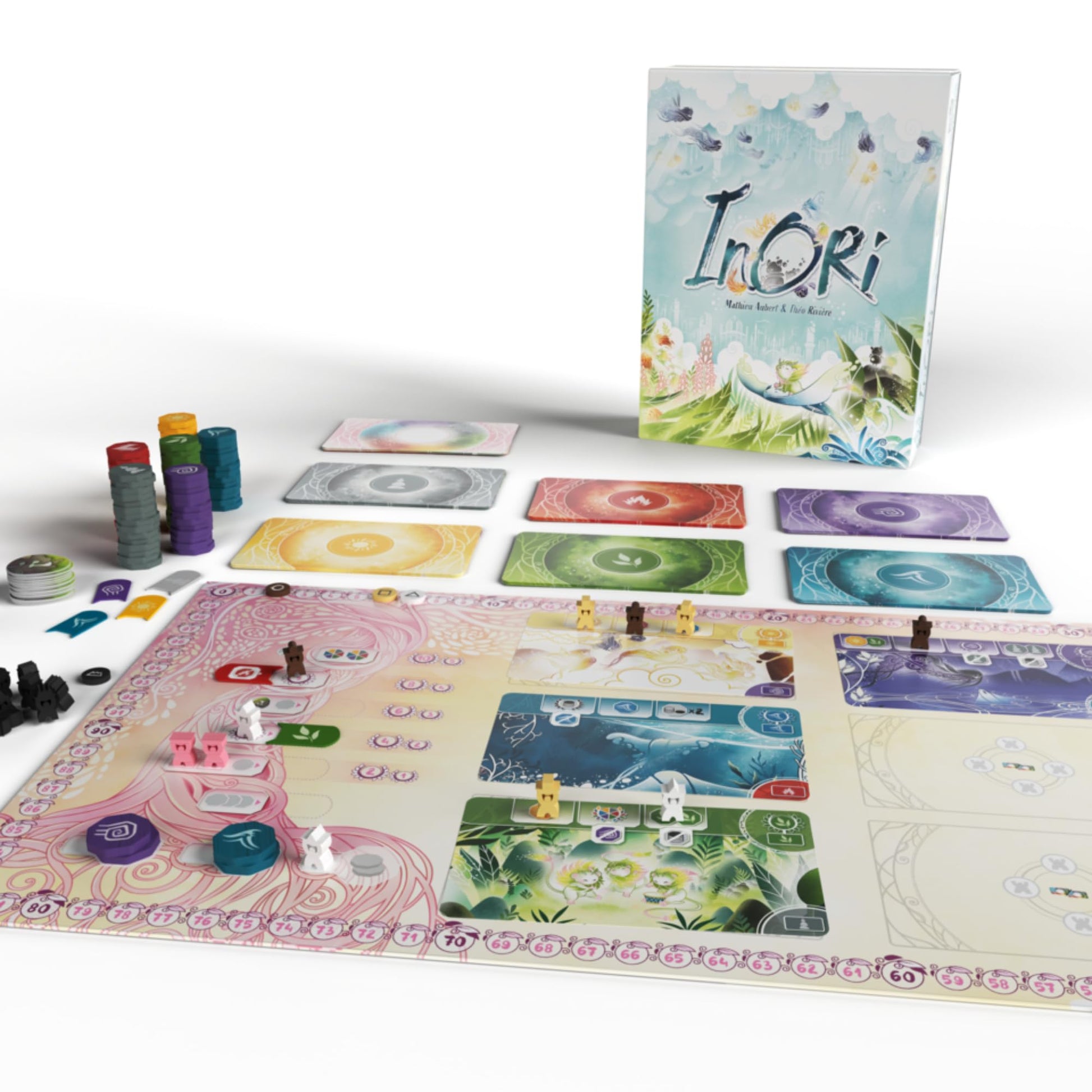 Inori Board Game - Cooperative and Competitive Worker Placement Strategy Game, Fun Family Game for Kids and Adults, Ages 10+, 2-4 Players, 40 Minute Playtime, Made by Space Cowboys 2