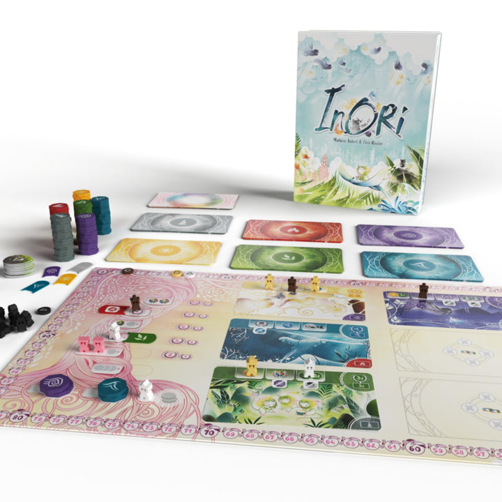 Inori Board Game - Cooperative and Competitive Worker Placement Strategy Game, Fun Family Game for Kids and Adults, Ages 10+, 2-4 Players, 40 Minute Playtime, Made by Space Cowboys