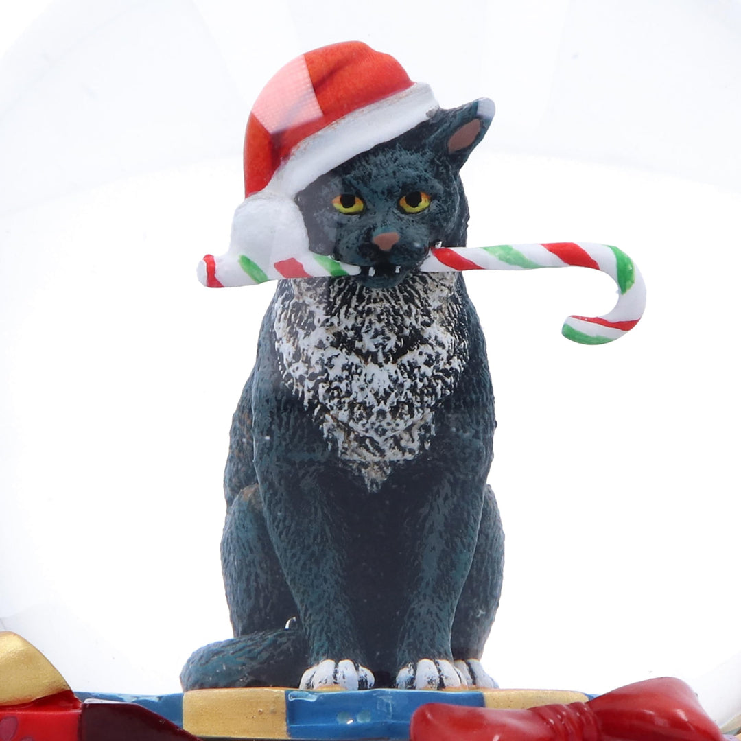 Lisa Parker Krampuss Cat Snow Globe 13.5cm