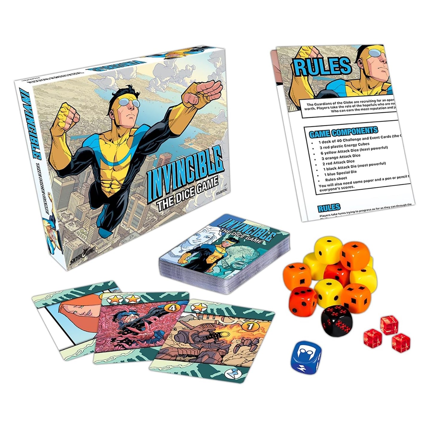 Mantic Games: Invincible: The Dice Game - Fast Paced Push Your Luck Dice Rolling Game, Comic Book Card & Dice Battle Game, Ages 10+, 2+ Players 3
