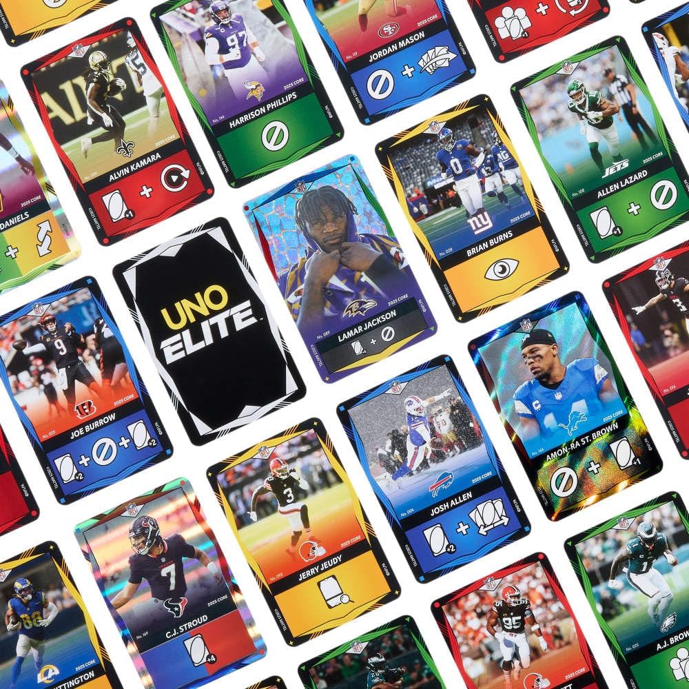 UNO Elite NFL 2025 Core Edition Starter Pack Card Game