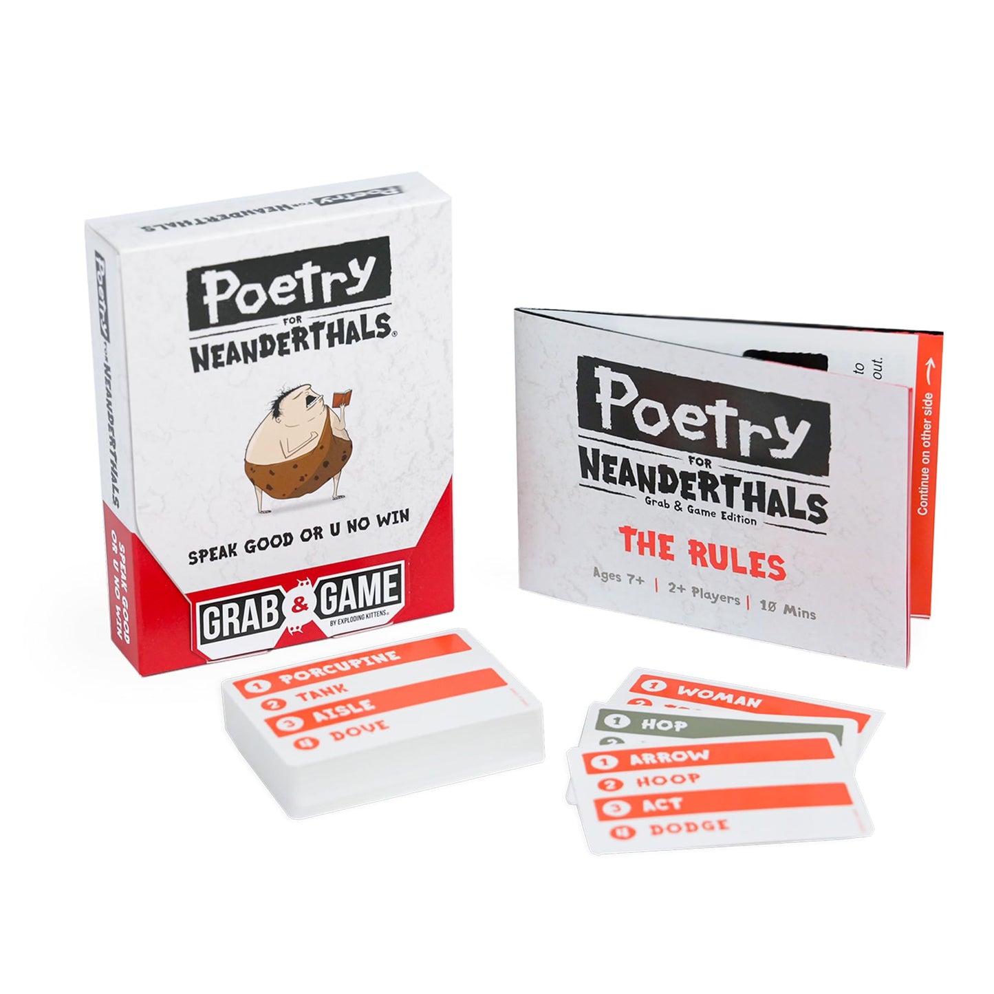 Grab and Game Poetry for Neanderthals Board Game by Exploding Kittens 4