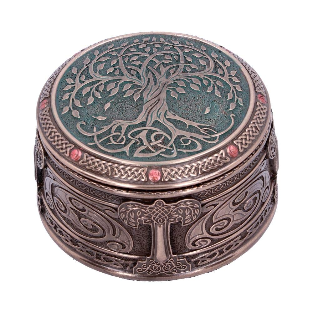 Round Tree of Life Celtic Trinket Box 10cm
