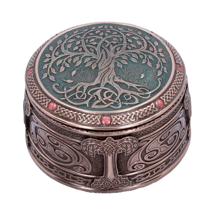 Round Tree of Life Celtic Trinket Box 10cm