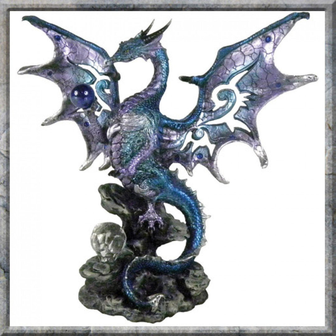Blue Dragon Protector Metallic Ornament 20.5cm