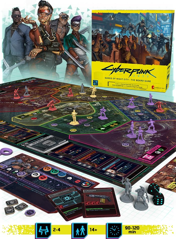 Cyberpunk 2077 Gangs of Night City Board Game Conquer the Night 2