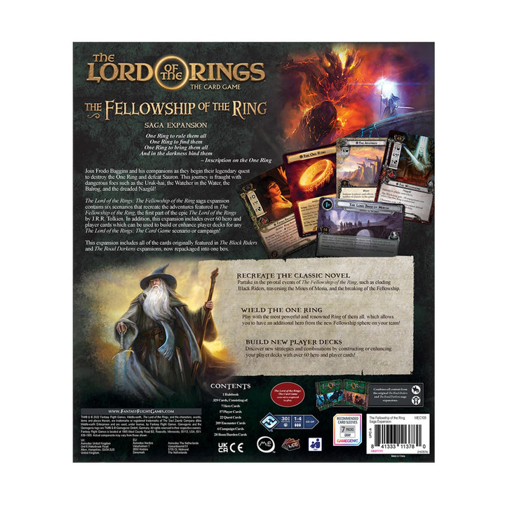 The Lord of the Rings The Card Game The Fellowship of the Ring SAGA EXPANSION - Cooperative Adventure Game, Strategy Game, Ages 14+, 1-4 Players, 30-120 Min Playtime, Made by Fantasy Flight Games