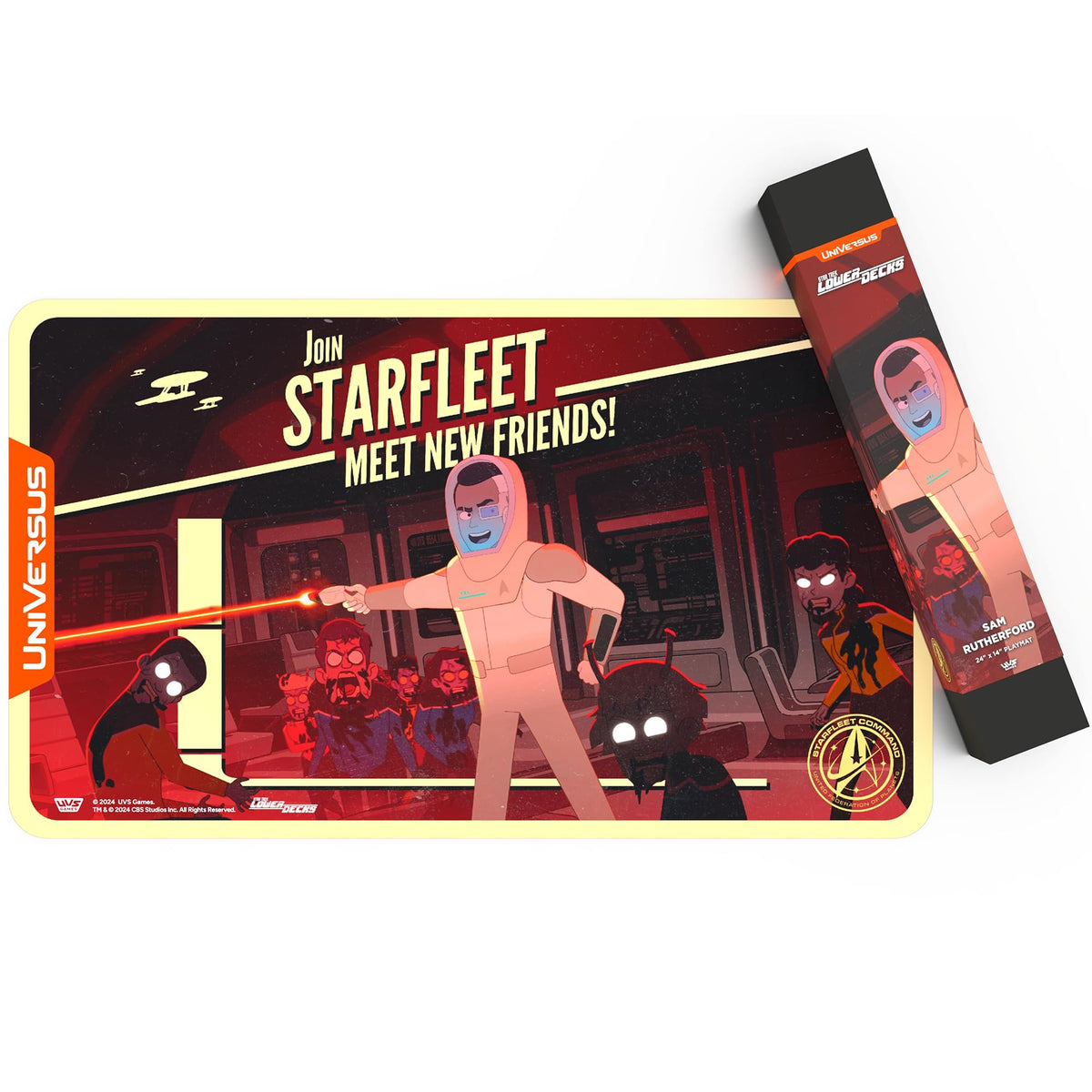 UniVersus: Star Trek: Lower Decks - Sam Rutherford Playmat - 24 x 14 Neoprene Mat, Tabletop Card Game Accessory, UVS Games, Officially Licensed 2