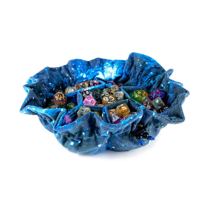 FanRoll by Metallic Dice Games Velvet Compartment Dice Bag with Pockets, Role Playing Game Dice Accessories for Dungeons and Dragons 9