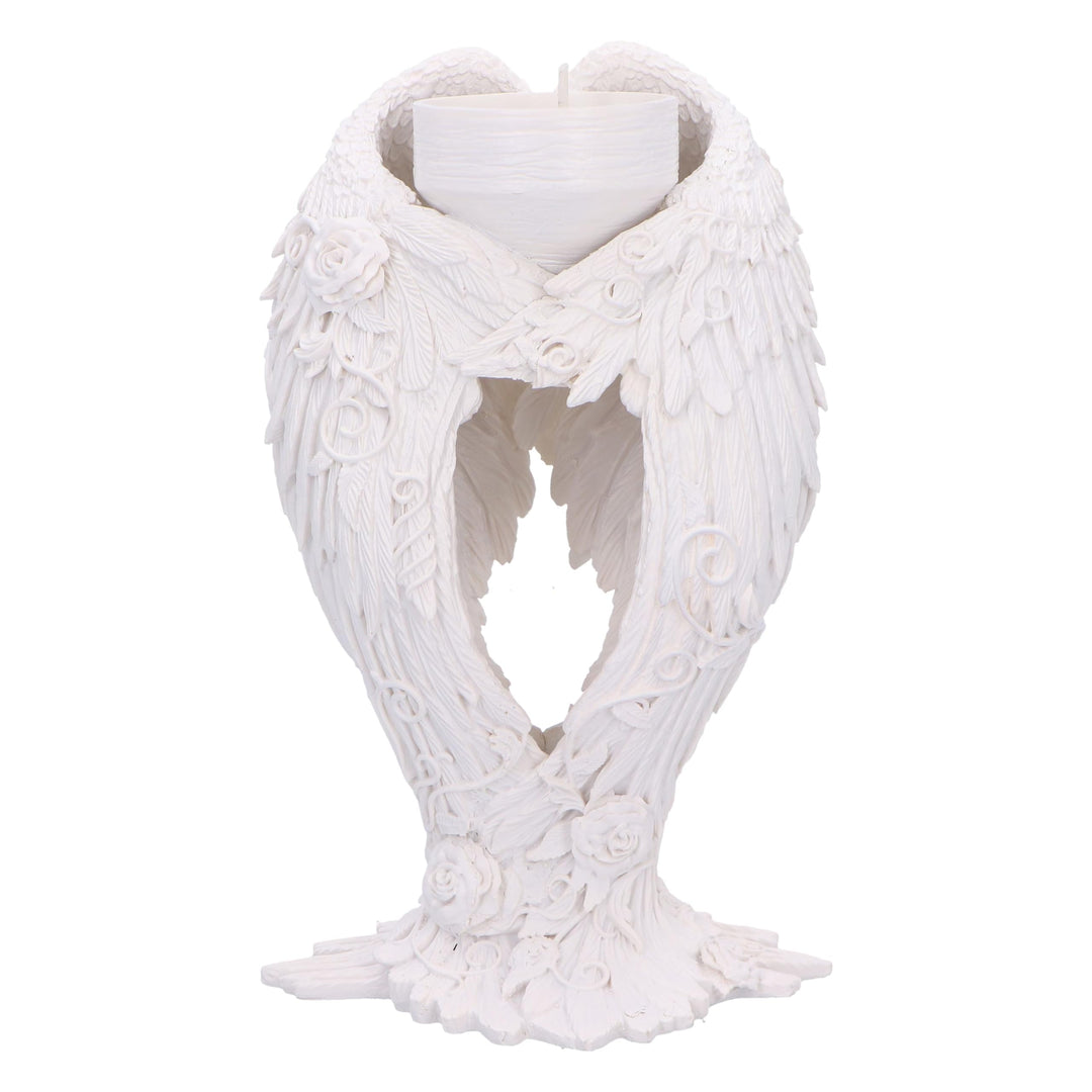 Floral Angel Wings Tea Light Candle Holder 17cm