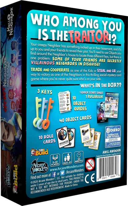 Arcane Wonders Hello Neighbor The Secret Neighbor Party Game , Blue 3