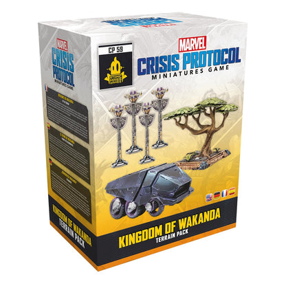 Atomic Mass Games Marvel: Crisis Protocol Kingdom of Wakanda Terrain Expansion - Variety of Terrain Pieces & One-Shot Card! Tabletop Superhero Game, Ages 14+, 2 Players, 90 Min Playtime, Made 1