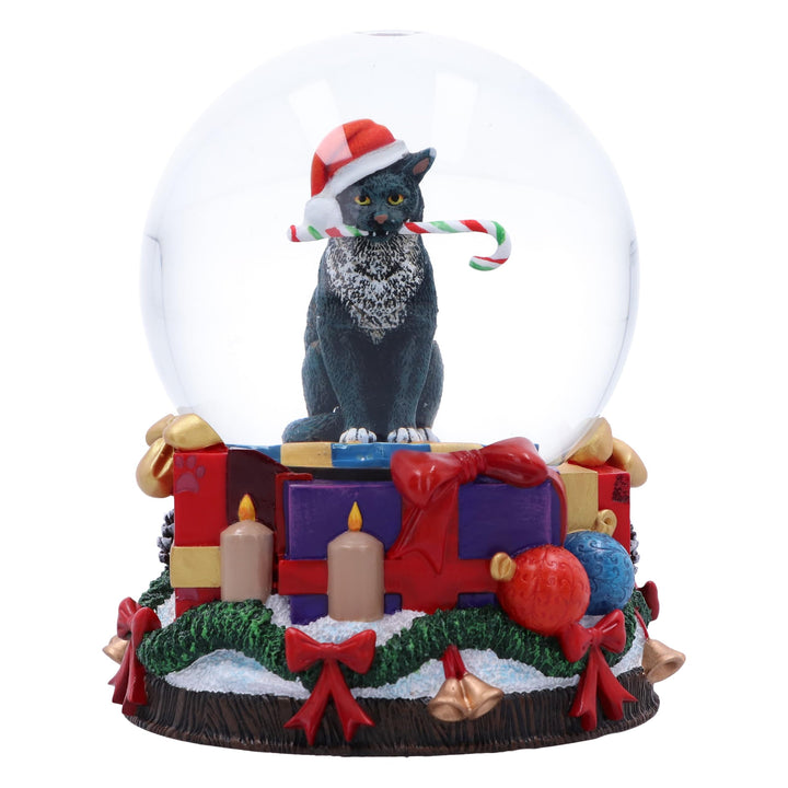 Lisa Parker Krampuss Cat Snow Globe 13.5cm