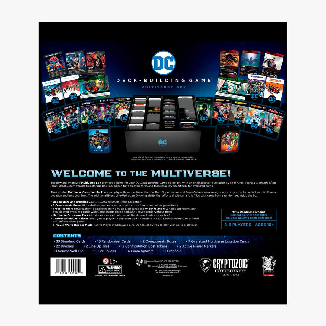 Cryptozoic Super Heroes Edition DC Comics Deckbuilding Game, Multiverse Box