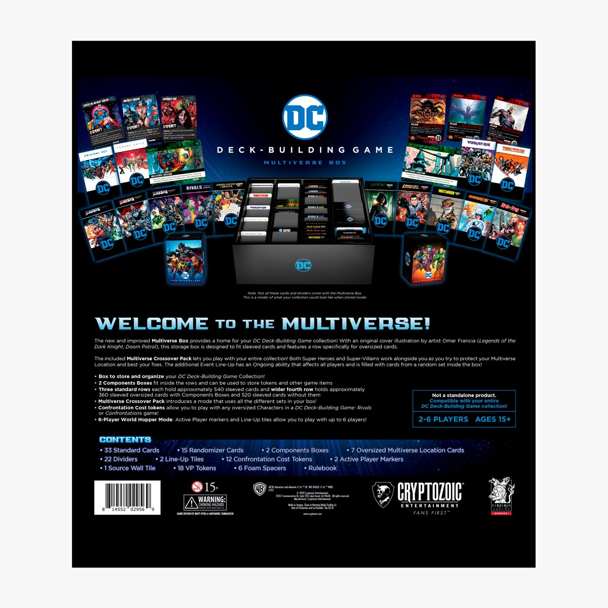 Cryptozoic Super Heroes Edition DC Comics Deckbuilding Game, Multiverse Box 3
