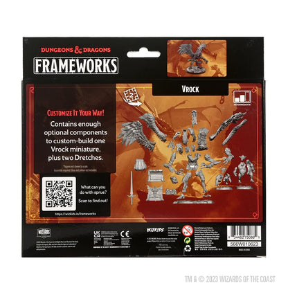 D&D Frameworks Vrock Unpainted and Unassembled Miniature 4