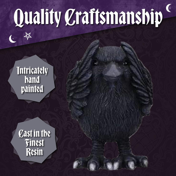 Three Wise Ravens Figurines 8.7cm
