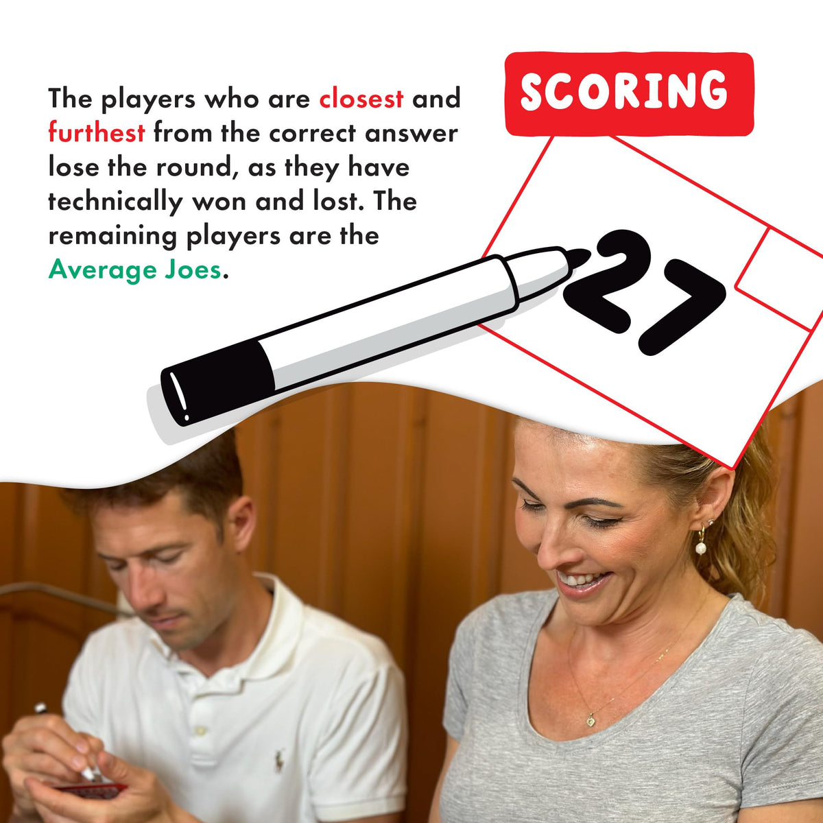 Format Games Average Joe Party Game - Embrace Your Ordinary Side with 600 Questions - Fun for Family and Friends! Ages 8+, 3-6 Players, 30 Minute Playtime, Made 6