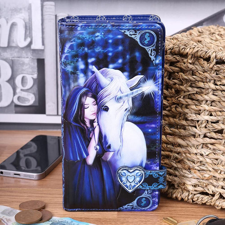 Anne Stokes Solace Embossed Purse Gothic Unicorn Wallet 18.5cm
