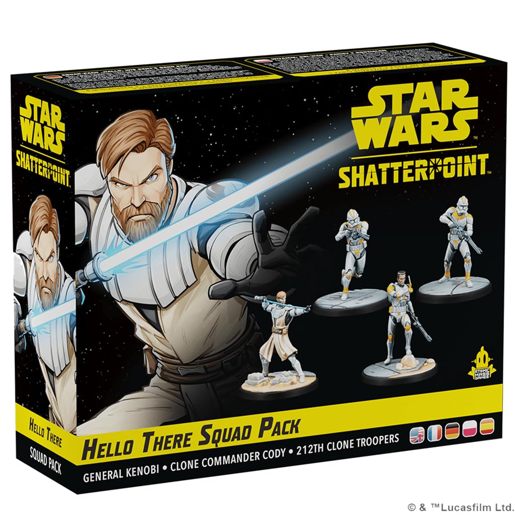 Star Wars Shatterpoint Hello There SQUAD PACK - Unleash the Force with Iconic Characters! Tabletop Miniatures Game, Ages 14+, 2 Players, 90 Minute Playtime, Made by Atomic Mass Games