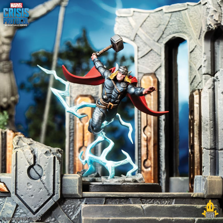 Atomic Mass Games Marvel: Crisis Protocol Mighty Thor, Lady SIF, Thor, Hero of Midgard, and Loki, Prince of Lies Character Pack, Tabletop Superhero Game, Ages 14+, 2 Players, 90 Min Playtime, Made