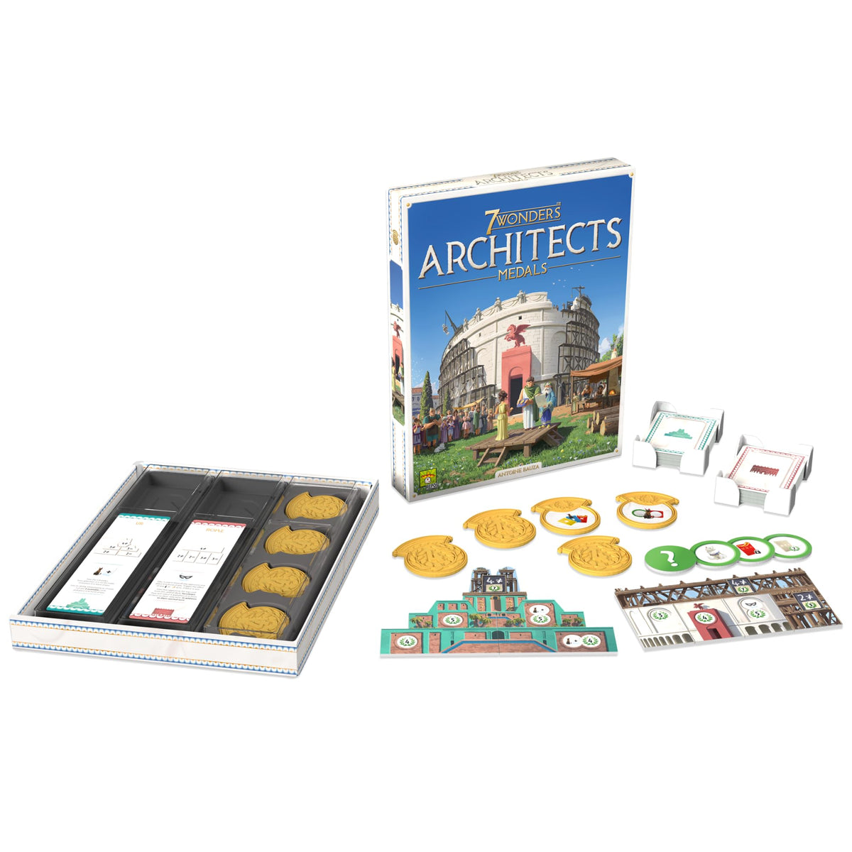 7 Wonders Architects Medals Board Game Expansion New Wonders Strategies 4