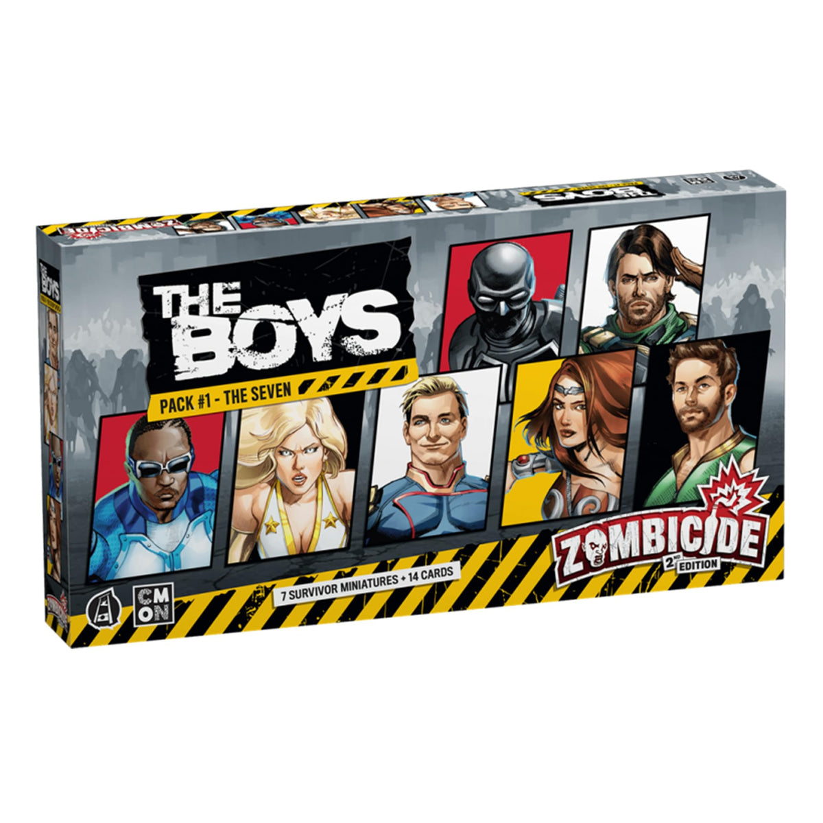 Zombicide The Boys Character Pack #1 - The Seven - Survivors from The Seven for Epic Zombie Action! Cooperative Strategy Board Game for Ages 14+, 1-6 Players, 60 Minute Playtime, Made by CMON 1