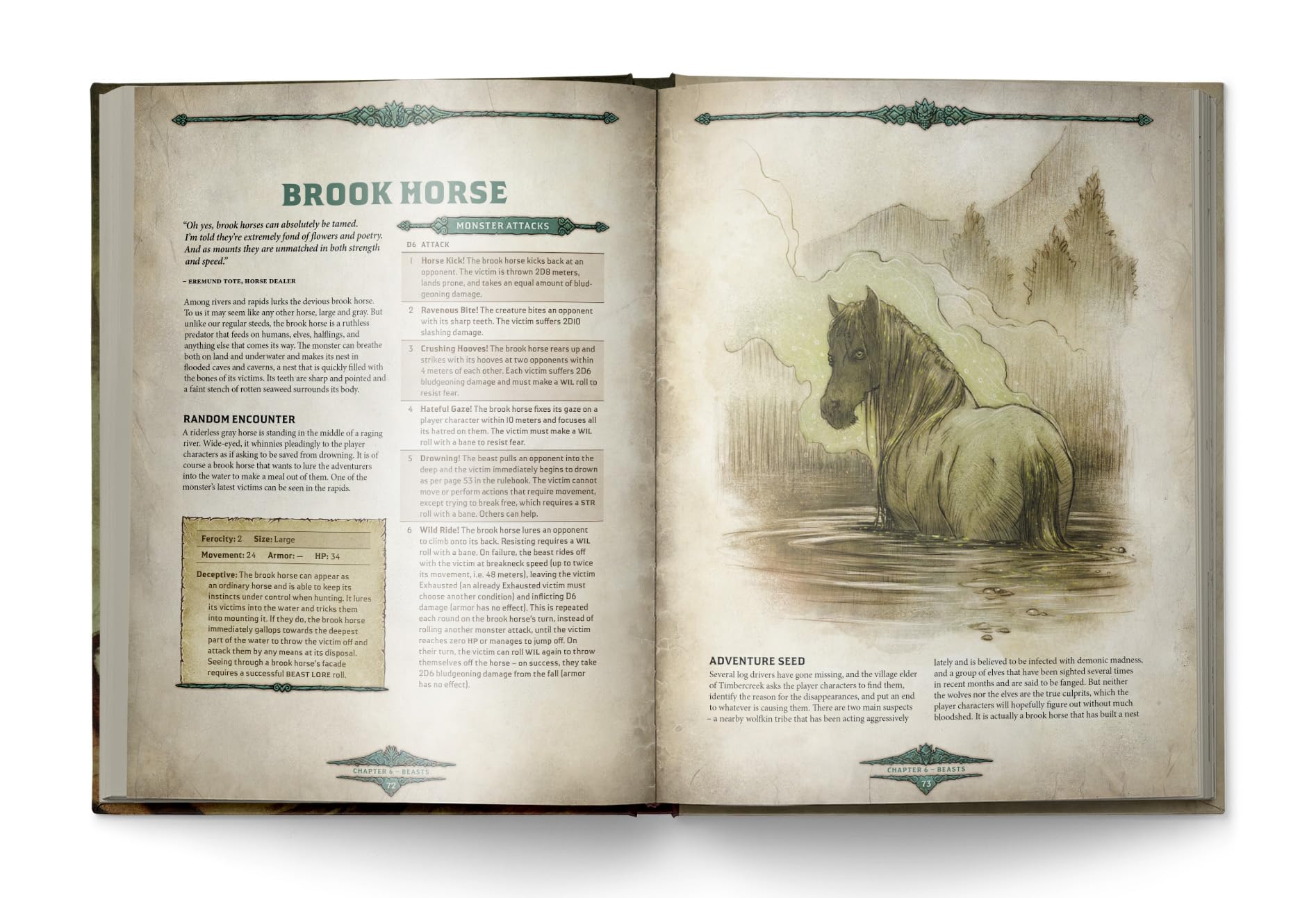 Dragonbane Bestiary Rules Supplement Hardback Roleplaying Game by Free League 3