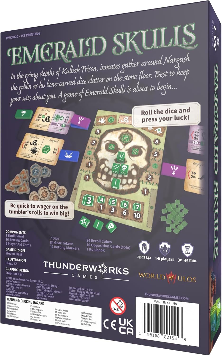 Emerald Skulls Dice Game