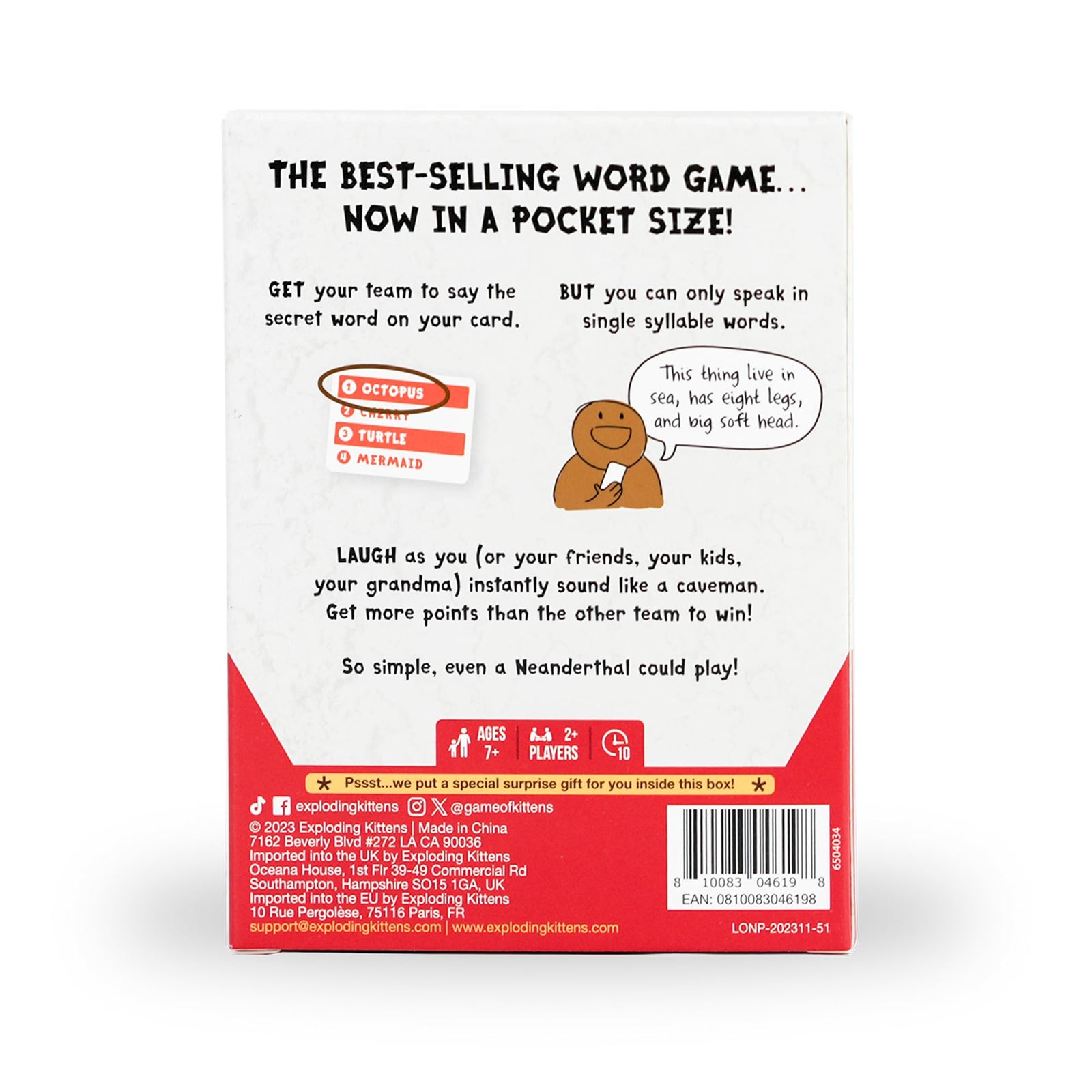 Grab and Game Poetry for Neanderthals Board Game by Exploding Kittens 2
