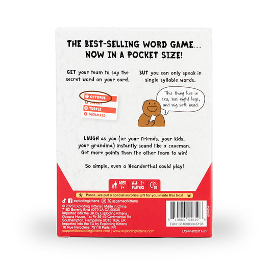 Grab and Game Poetry for Neanderthals Board Game by Exploding Kittens 2