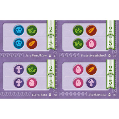 Nocturne Board Game Set Collection and Bidding Play as Fox Mystics Find Magical Items 5
