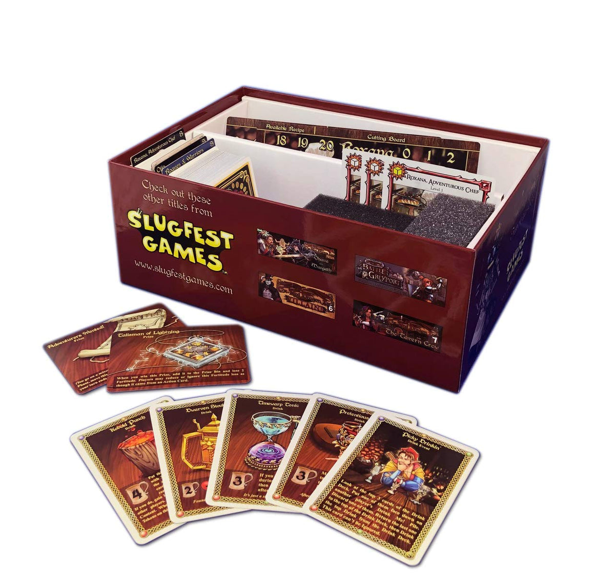 Slugfest Games: Red Dragon Inn: Smorgasbox, Expansion, Includes Roobted Version of this Product, with Five New Games, For Ages 13 and up 6