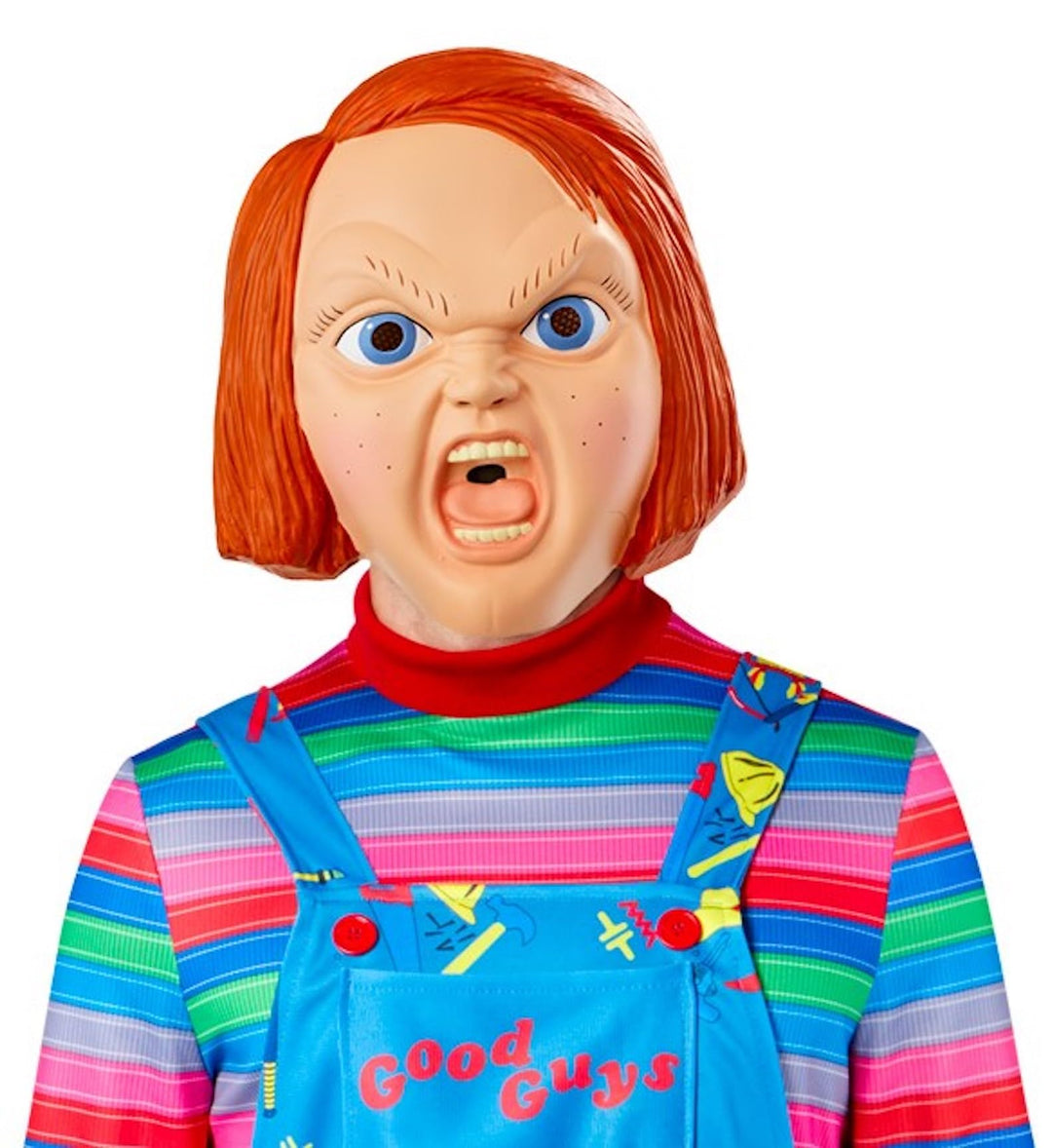 Rubies Adult Bride of Chucky Stitched-Up Chucky Vacuuform Half-Mask, One Size for Themed Parties and Halloween