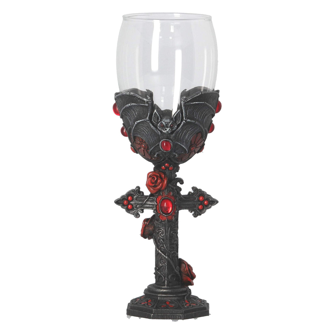 Carpe Noctem Dracula Vampire Bat Wine Glass Goblet 20cm